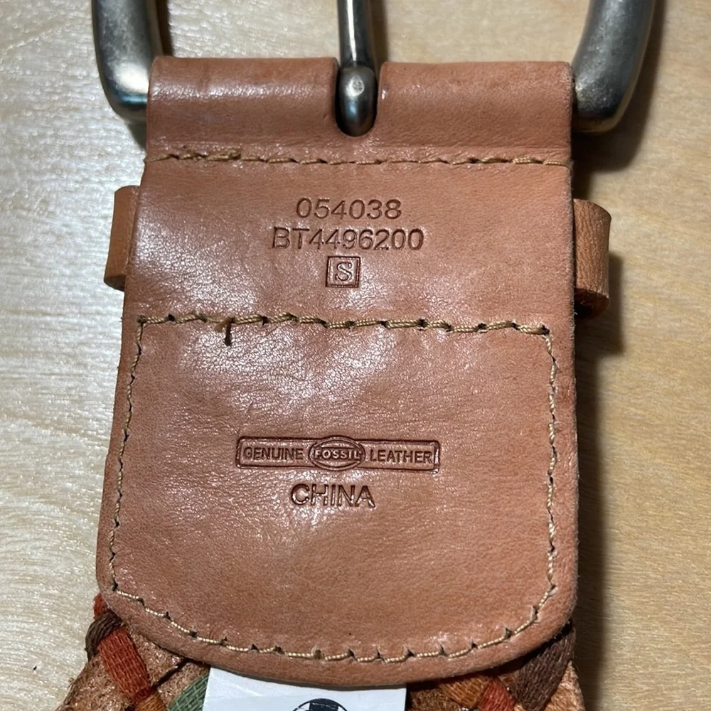 Fossil Multi Weave Genuine Leather Belt - Brown - Picture 8 of 14